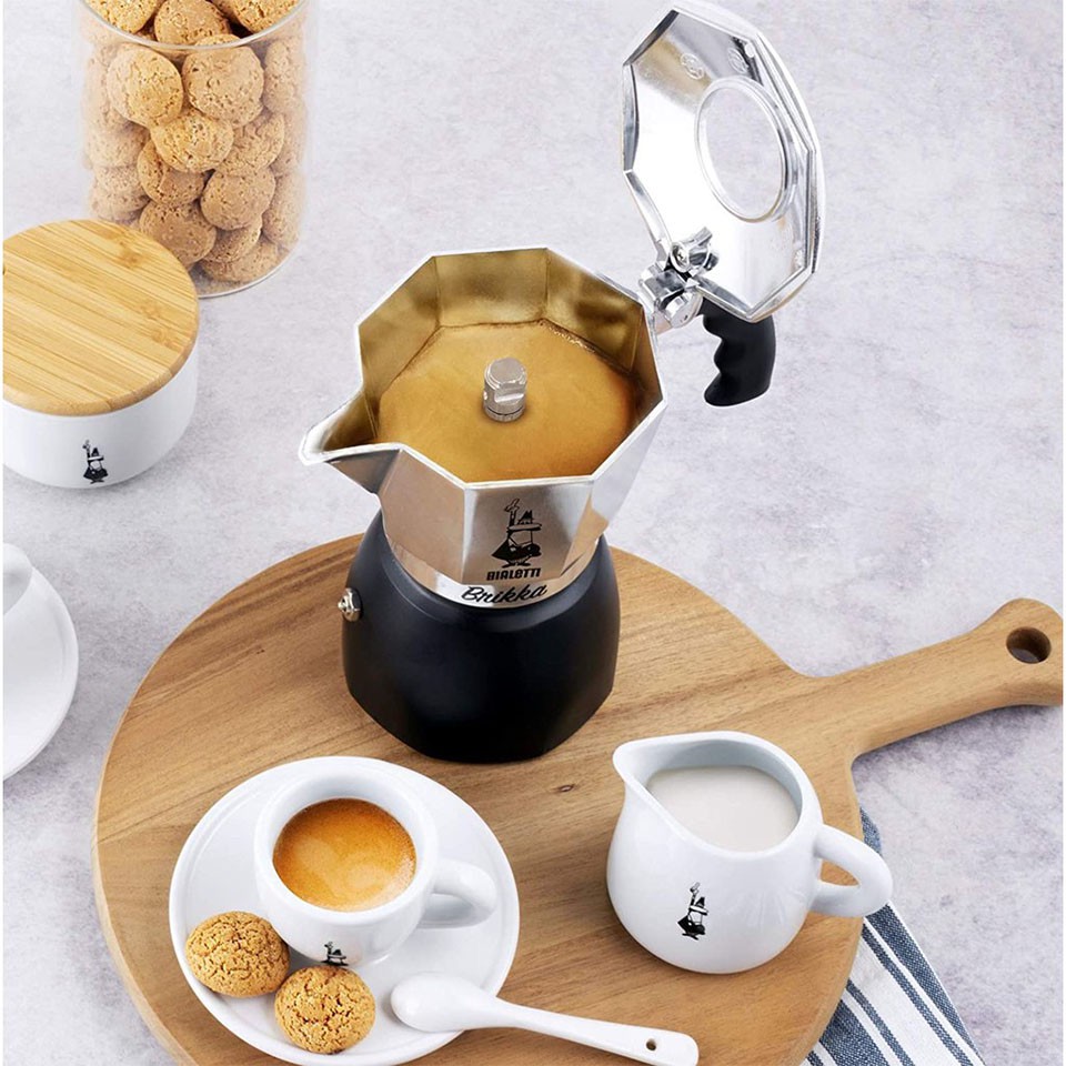 Bialetti Brikka 4 Cup Espresso Maker with Cream Valve